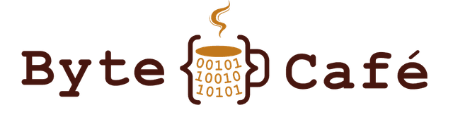 Logo do evento. Uma chícara de café cheia. No seu interior temos números binários dentro.